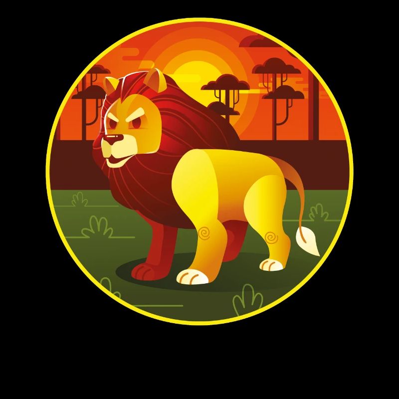 Lion Design Big Cat Big Cat Cat Fun Gift