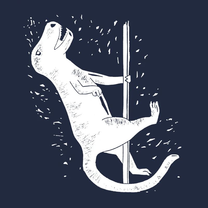 Dino Pole Dance White