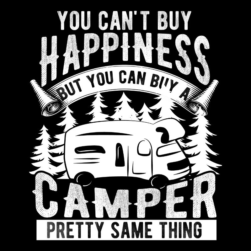 Camper caravan glücklich