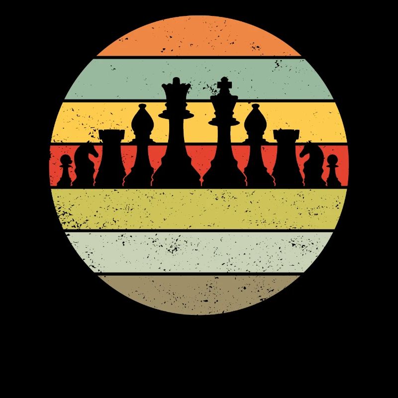 Jeu d’échecs Joueurs d’échecs rétro cadeau