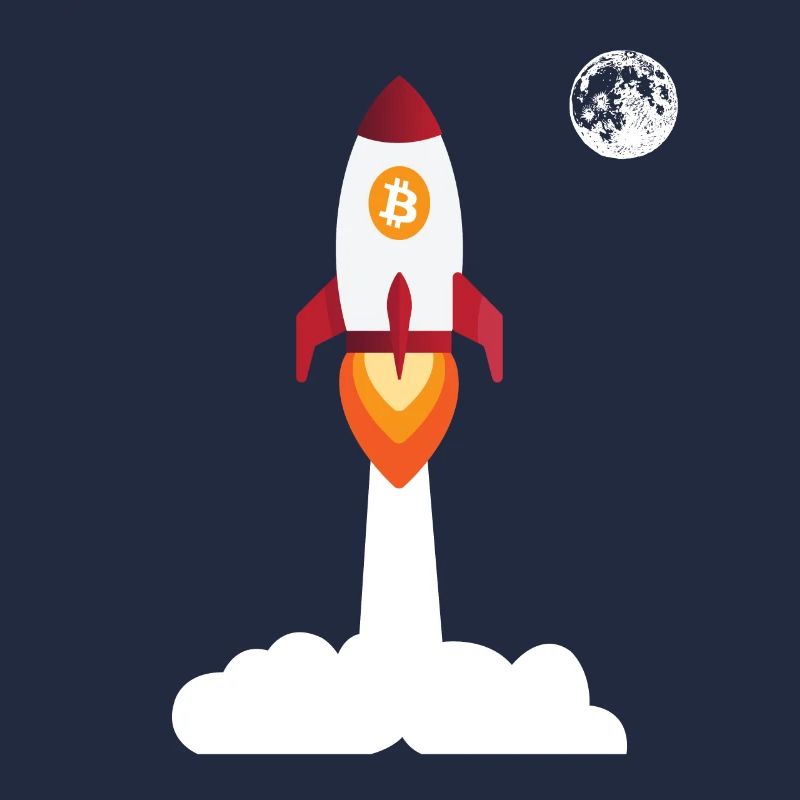 Bitcoin Rocket Moon - Cryptocurrency Bitcoins