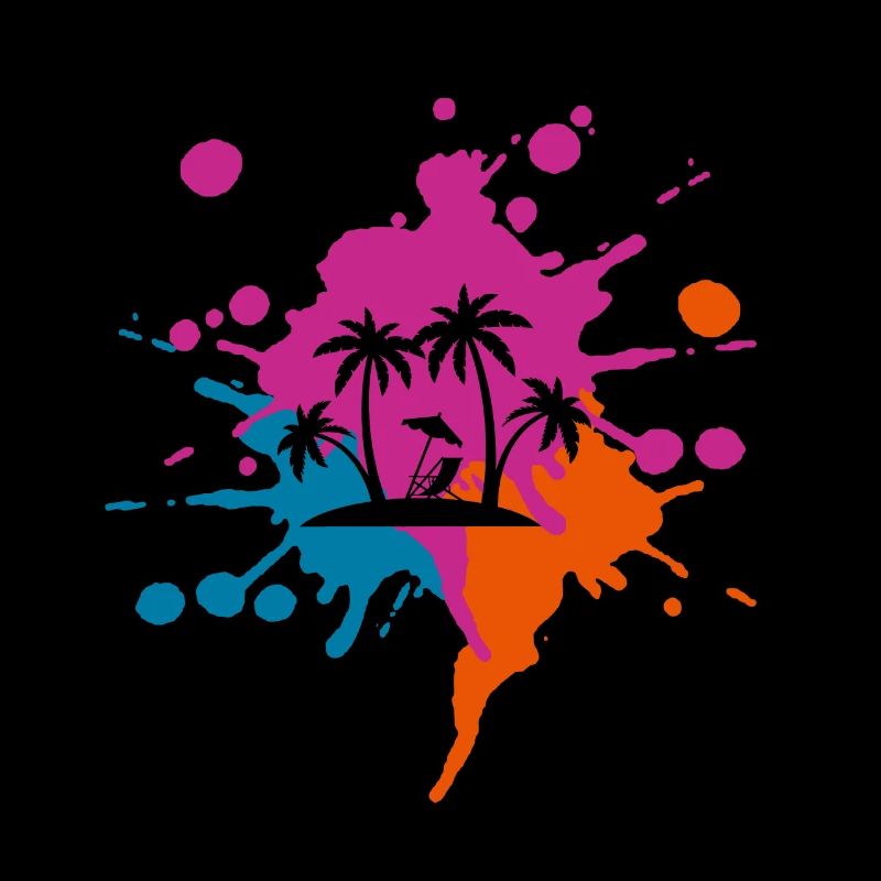 Urlaub Farbiger Klecks