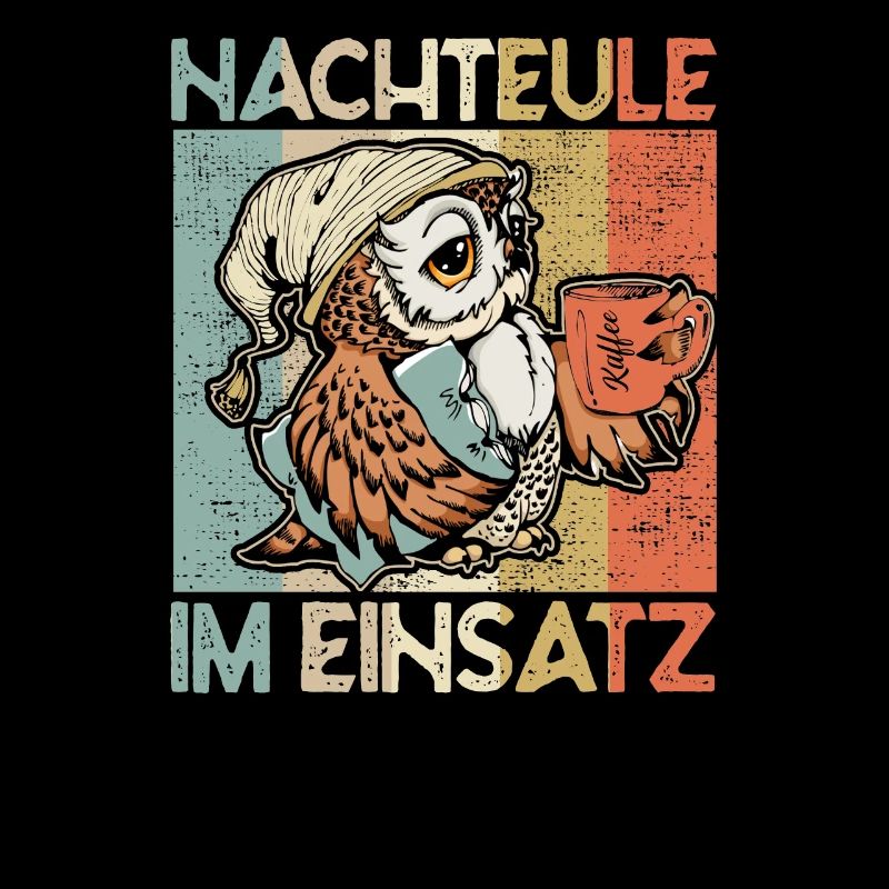 Nachteule im Einsatz Eule Müde Krankenschwester