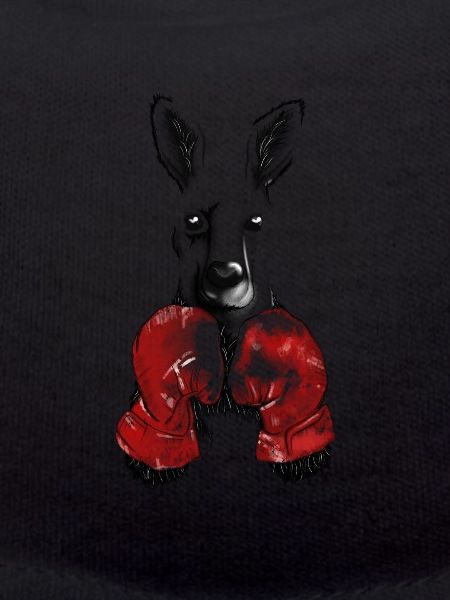 Kangaroo with boxing gloves