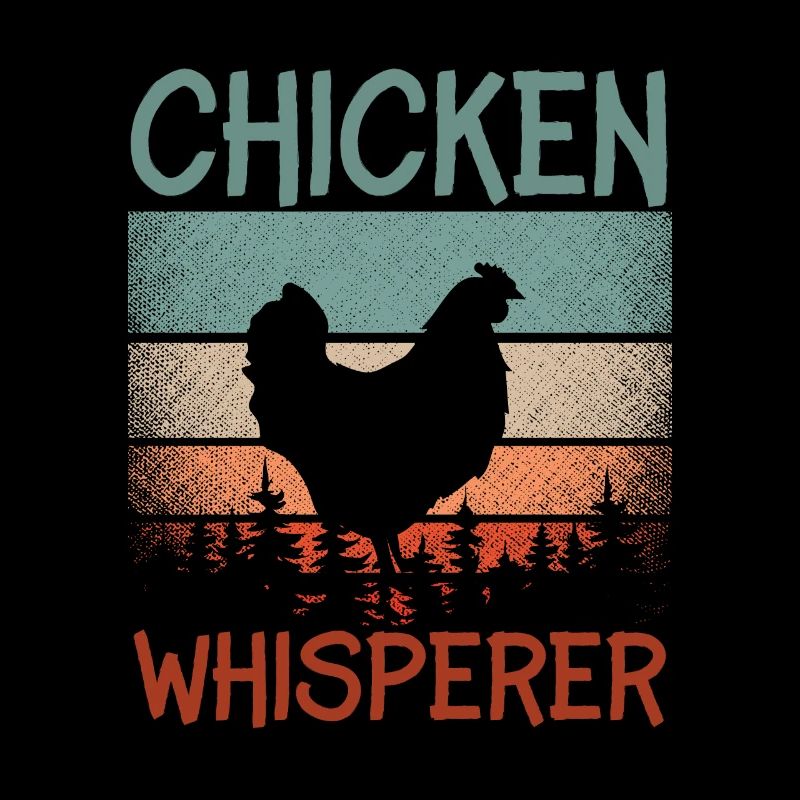 Retro Chicken Whisperer Chicken Poultry Farmer