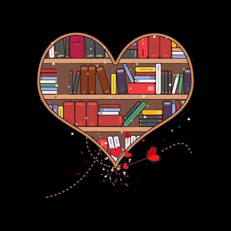 Book Lover Heart Form Reading Club Librarian Büc
