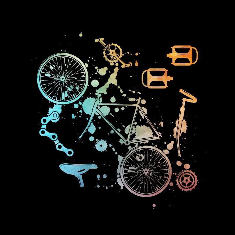 Bicycle Items Motif Bicycle Motif