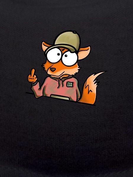 Fuchs mit Cap Mittelfinger
