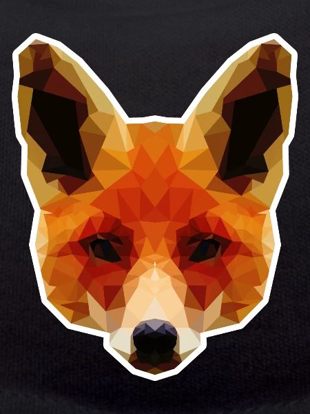 Orange Polygonal Fox