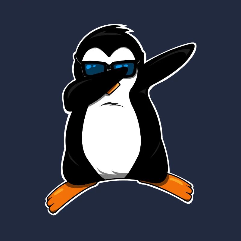 Pingouin dabbing mignon