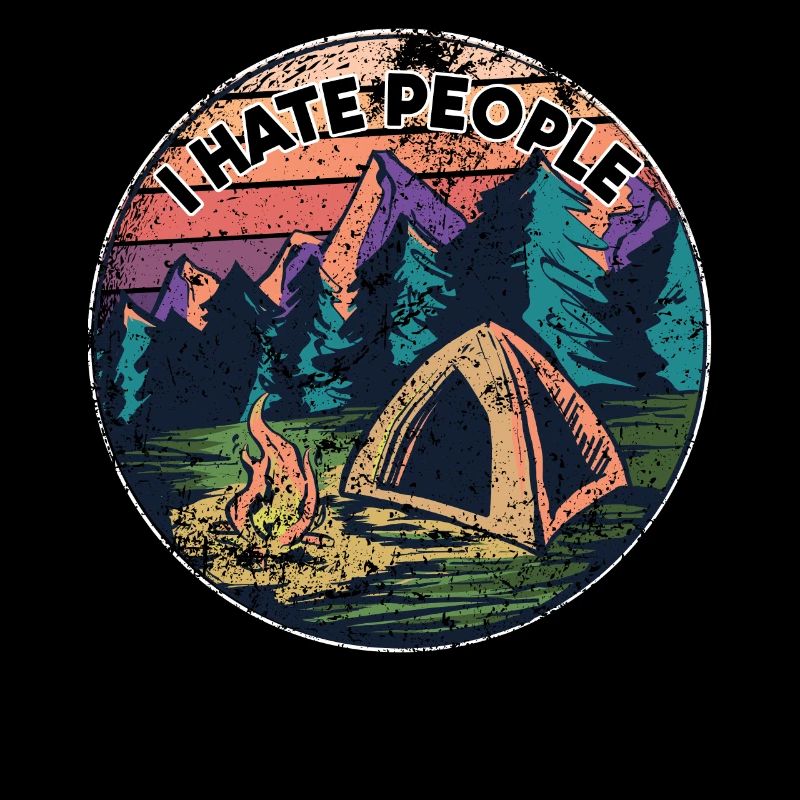 I hate people distressed vintage retro hate haters