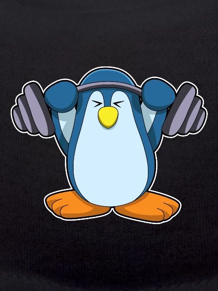 Penguin Bodybuilder Barbell Musculation