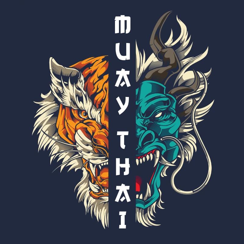 Muay Thai Drachen Tiger
