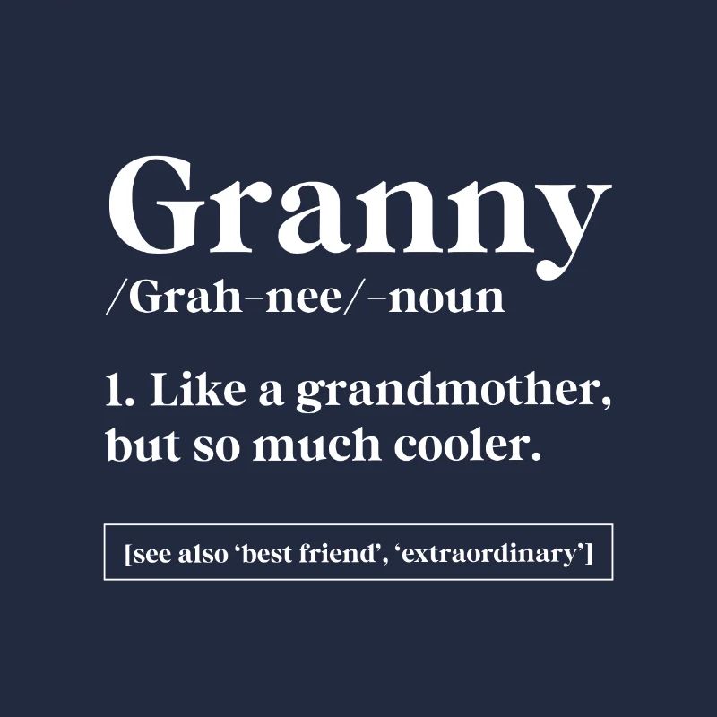 Oma Definition - Muttertagsgeschenk