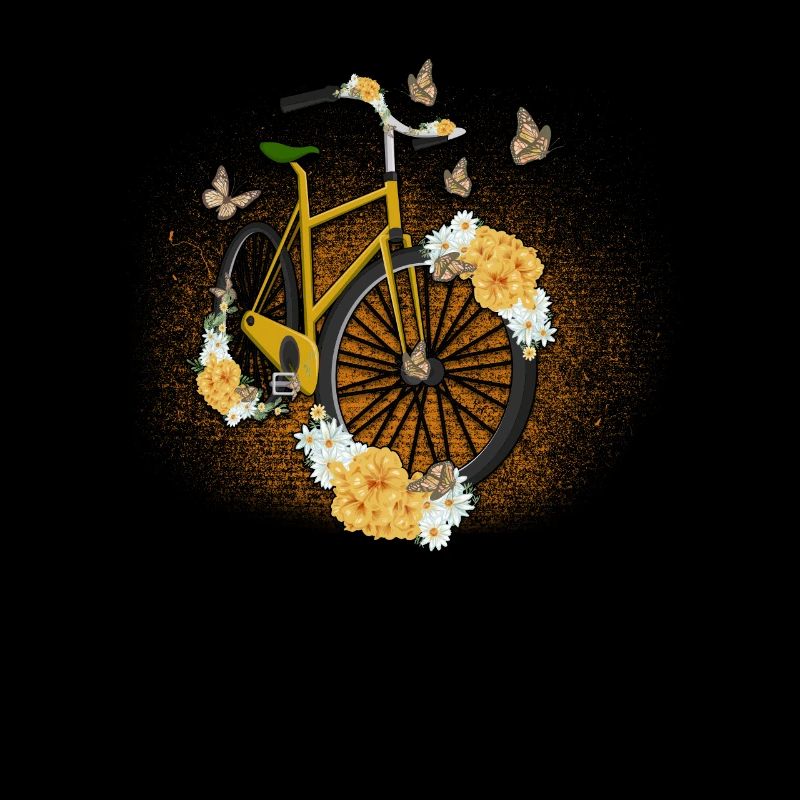 Fleurs papillons cadeau vélo