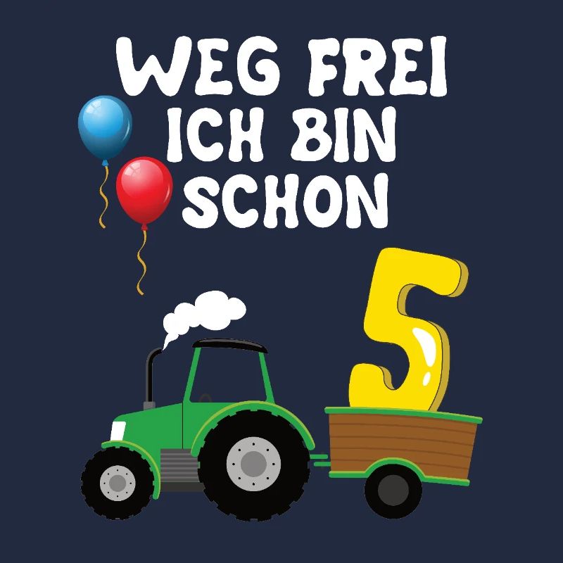 Trecker 5. Geburtstag Weg frei ich bin schon 5 alt