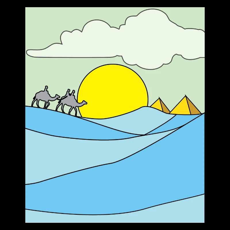 Retro pyramide du désert soleil