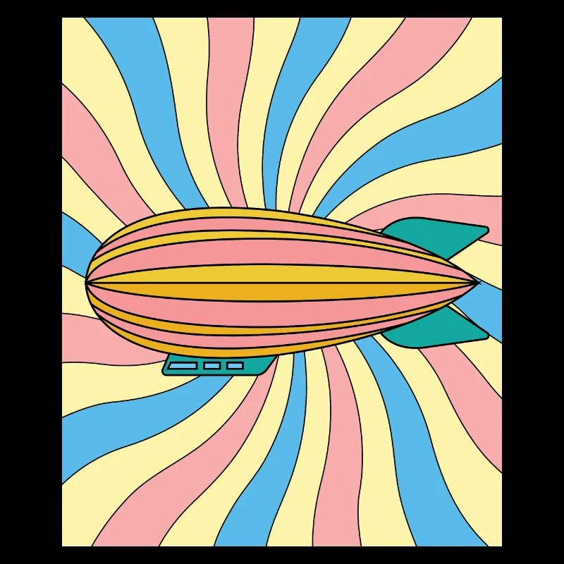 Retro Vintage Zeppelin Mouches
