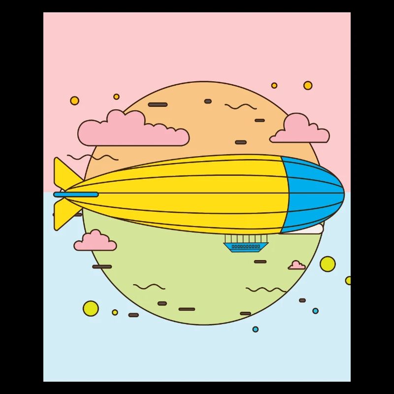 Retro Vintage Zeppelin Mouches
