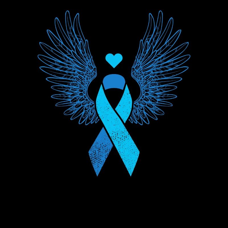 Sensibilisation ailé de cancer de la prostate de ruban bleu clair