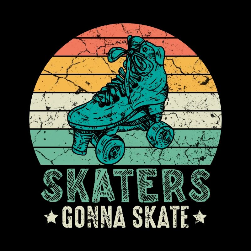 Rollschuhfahrer Retro Rollerskater