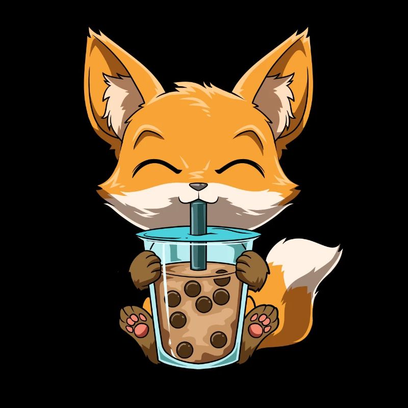 Kawaii Bubble Tea Fuchs Witzig Boba Tea