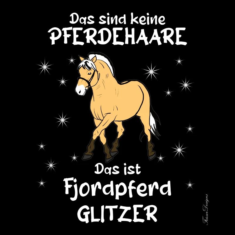 Fjordpferd Glitzer süßes Pferde Spruch