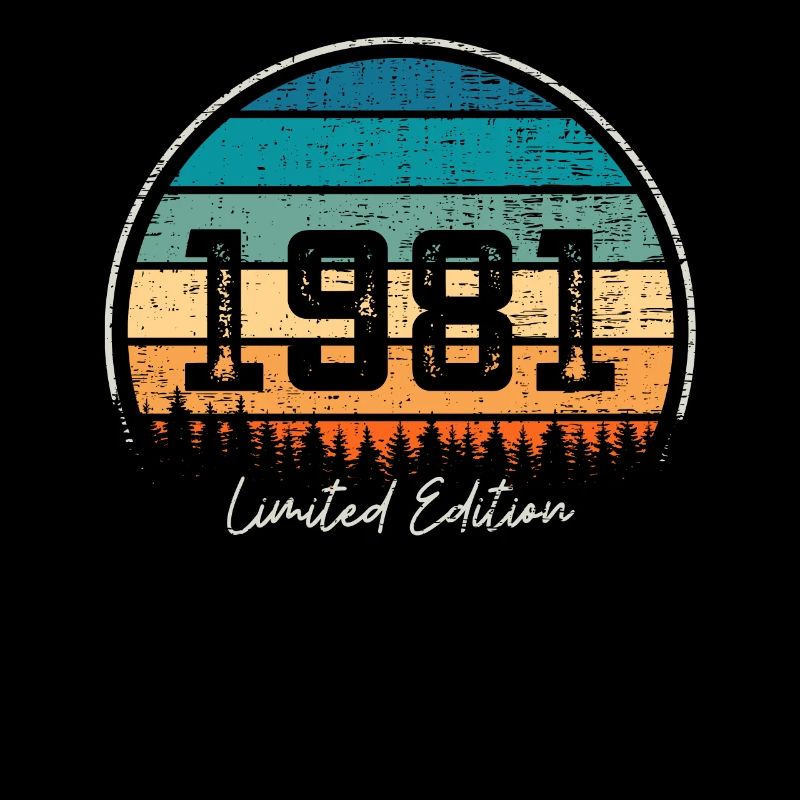 Vintage 1981 édition limitée rétro coucher de soleil