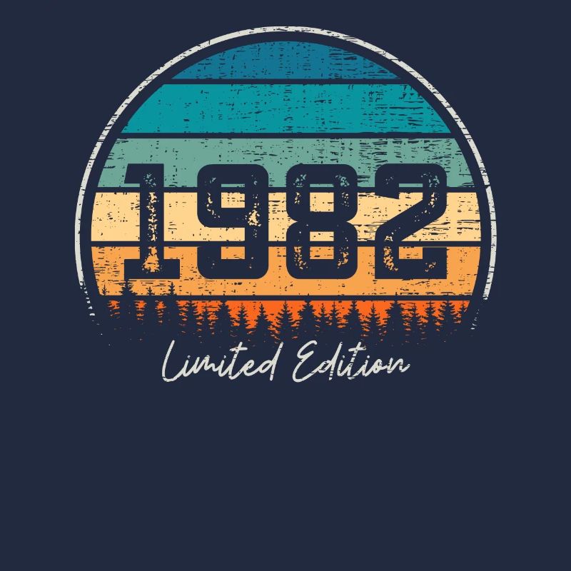 Vintage 1982 édition limitée rétro coucher de soleil
