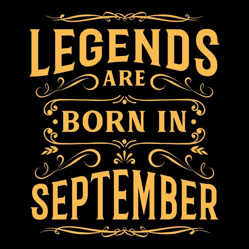 September Birthday Birthday Bursdag Vintage