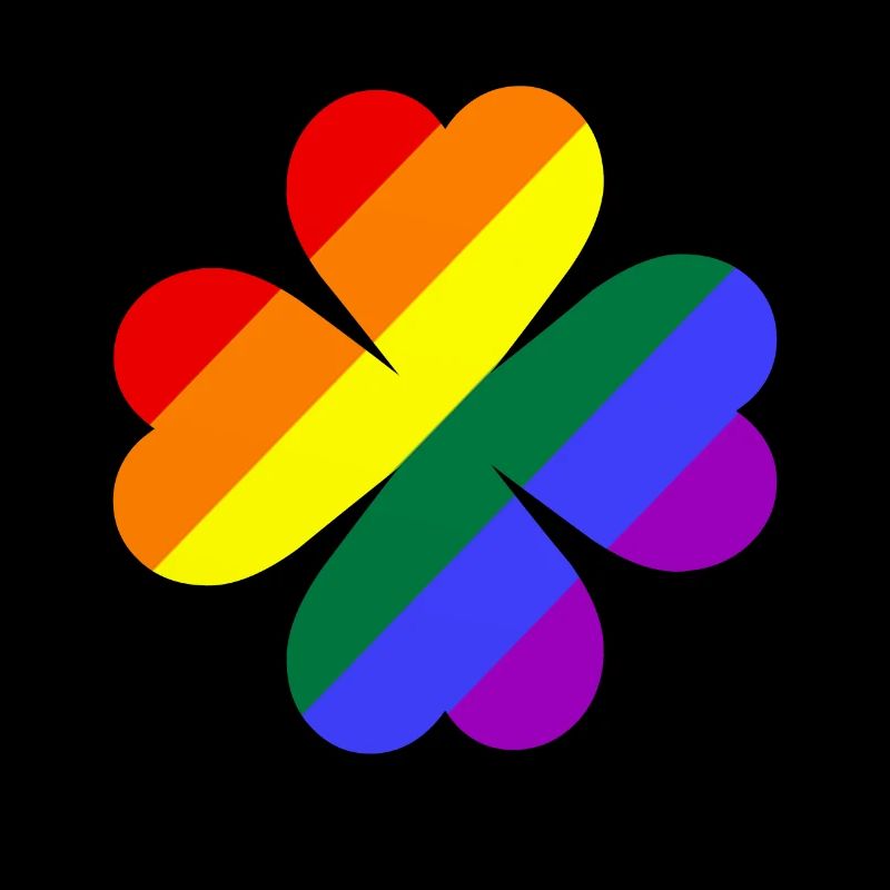 Kleeblatt Regenbogenfarben LGBTQ
