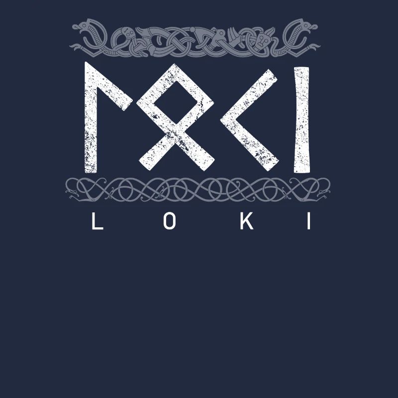 Loki Runic Script Medieval Market Vikings Valhalla