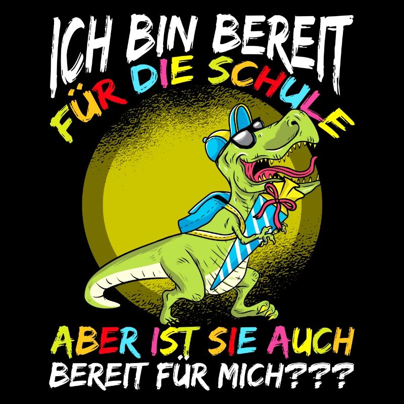 Schulkind Einschulung mit Dinosaurier