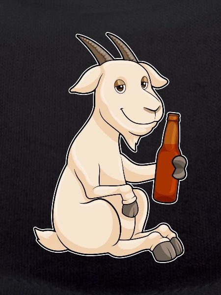 Ziege Flasche Bier
