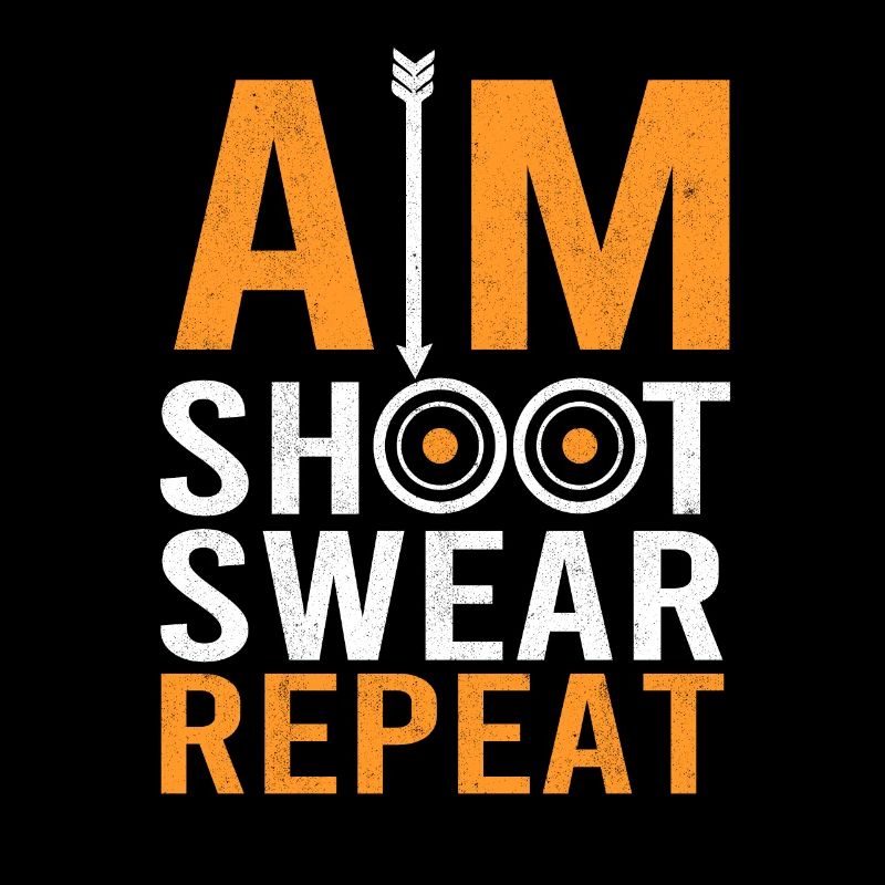 Aim Shoot Swear Bowman Archer Bowhunting Target