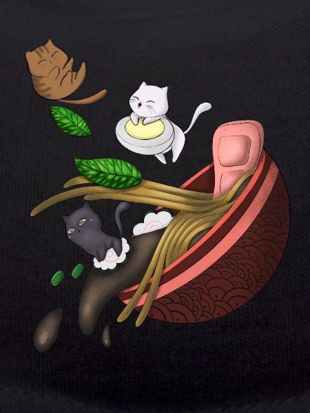 Whimsical Cat Noodle