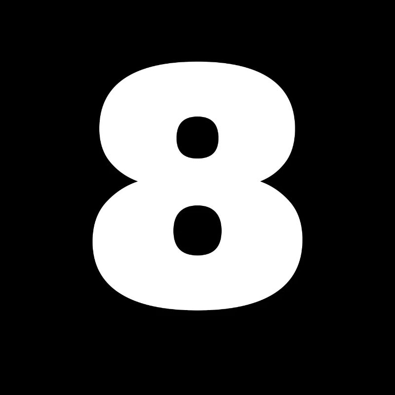 Nummer 8 Großbuchstaben Monogramm
