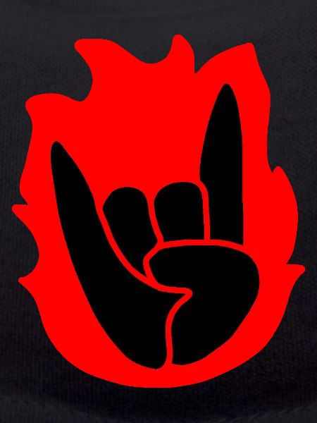 Rock Hand Flames