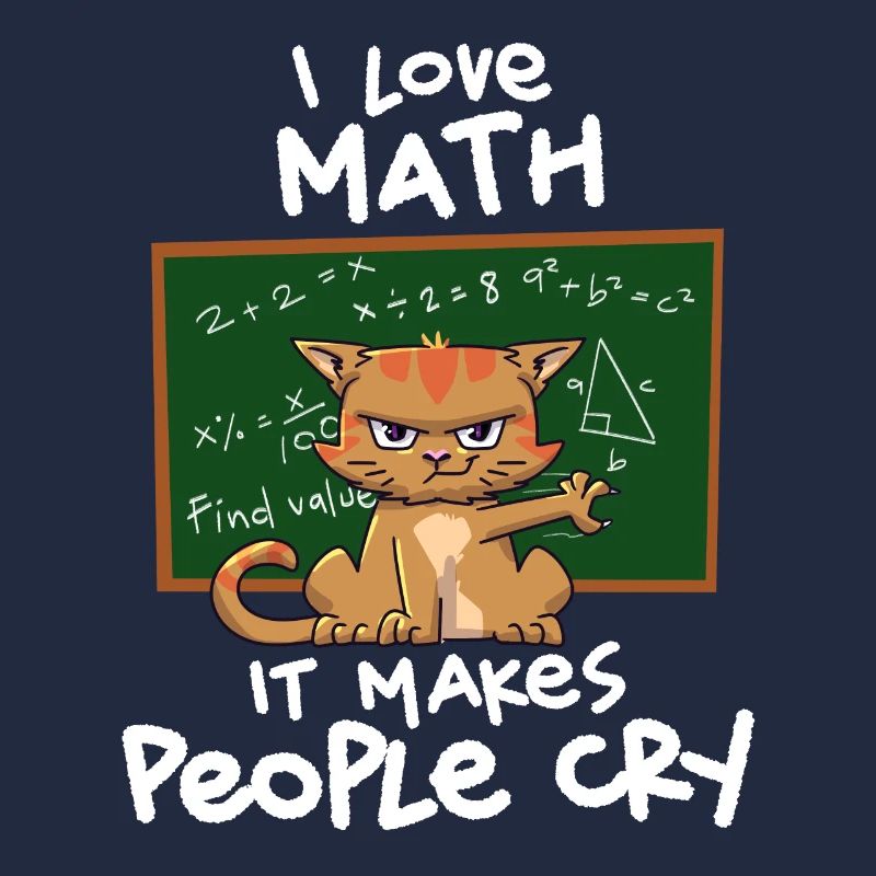 Cat Lover I Math Teacher I Love Math It Makes