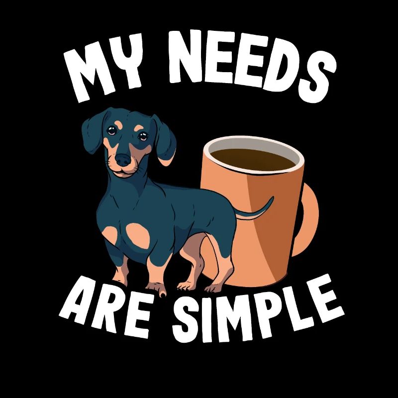Teckel et café teckel propriétaire chien de blaireau