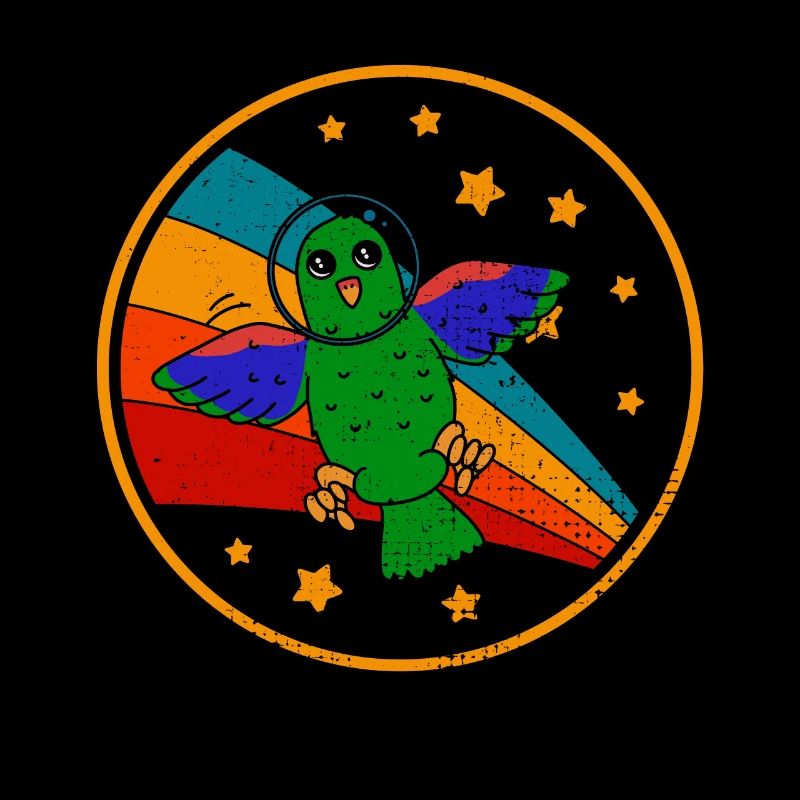 Perroquet noble dans l’espace