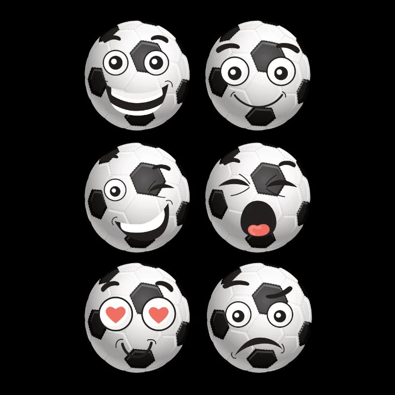 Fußball / Soccer Comic Gesichter