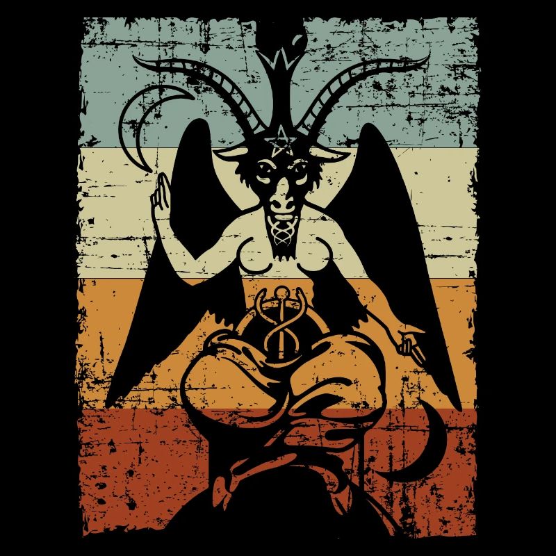 Baphomet retro goat occult devil