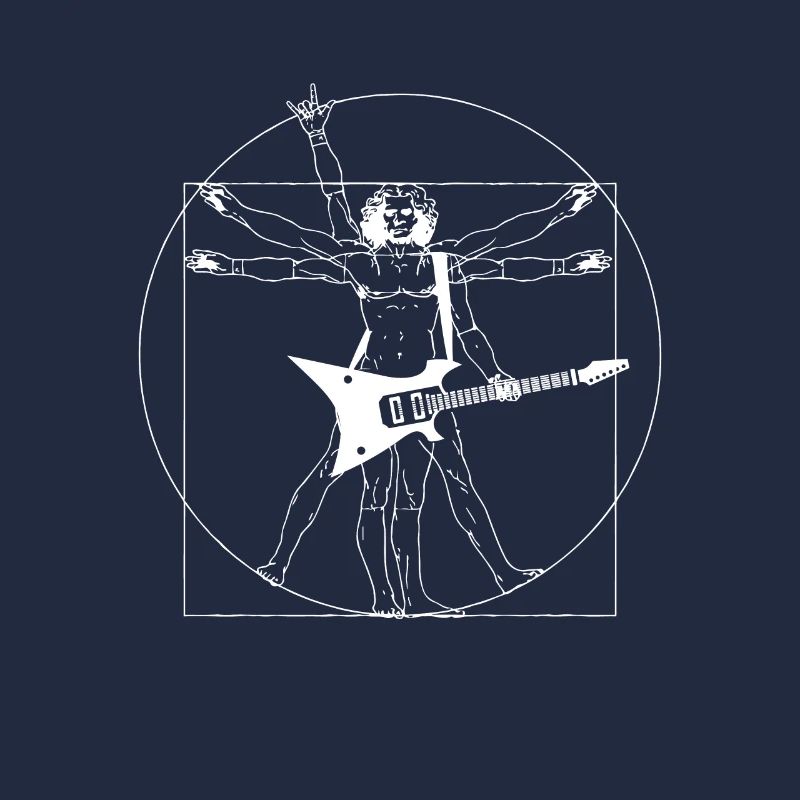 Vitruvian E Guitariste Leonardo Da Vinci
