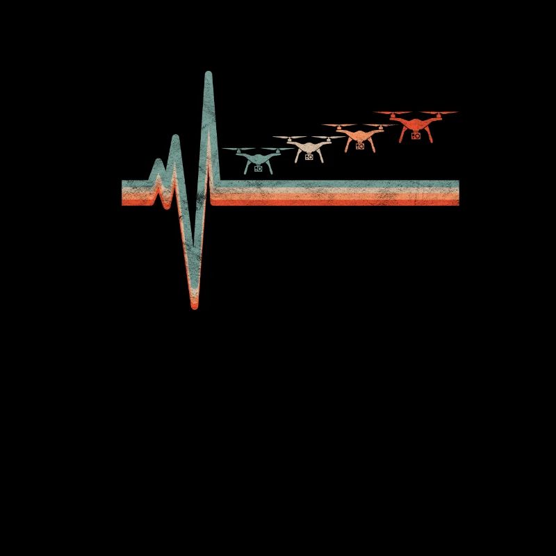 Drone Heartbeat Drone Pilot Pulse Gift