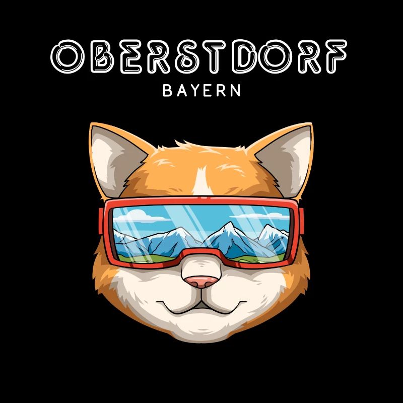 Oberstdorf Bayern Snowboard Ski Katze Wintersport