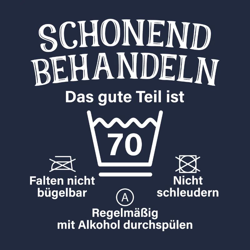Schonend Behandeln Männer Geschenk 70. Geburtstag