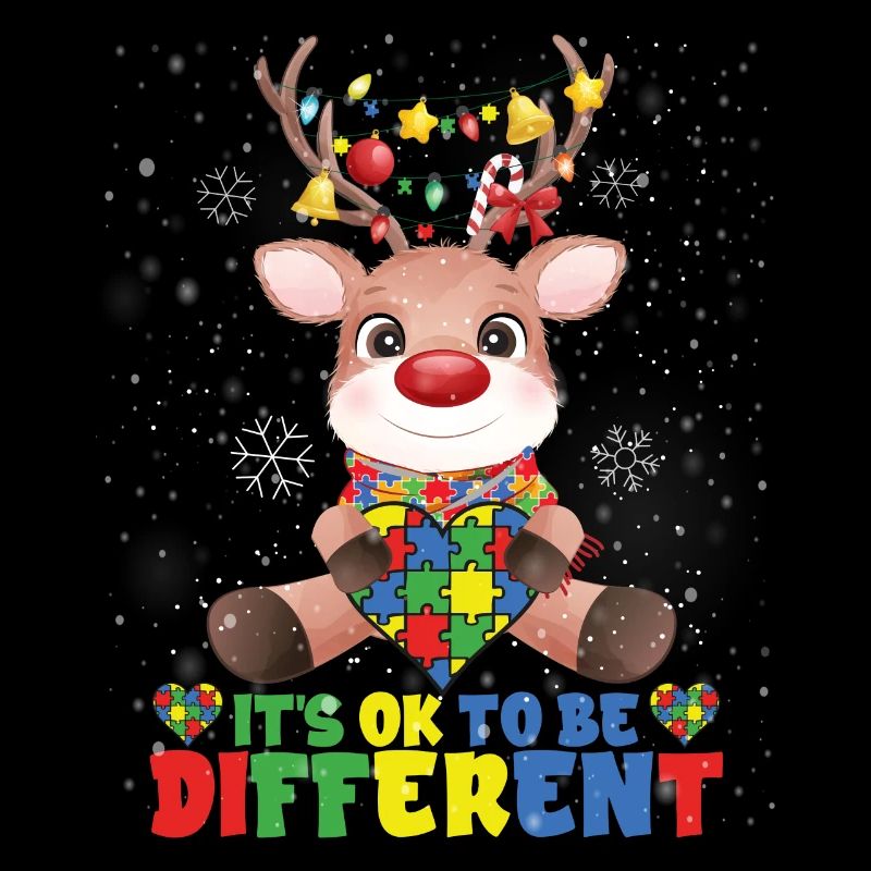 C’est ok To Be Different Reindeer Autism