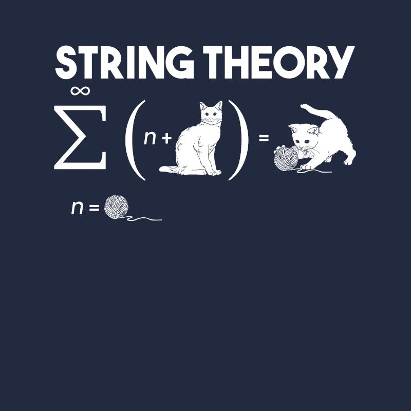 Cat String Theory Wool Quantum Mechanics Math
