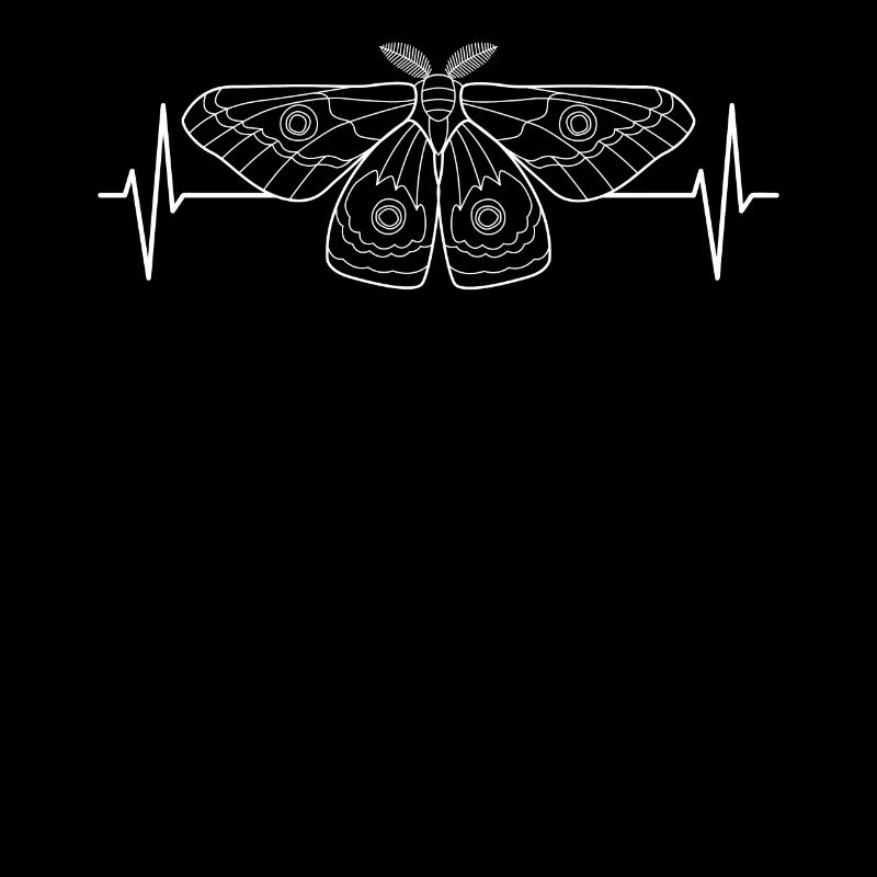 Moth Moth ECG Line Insects Gift